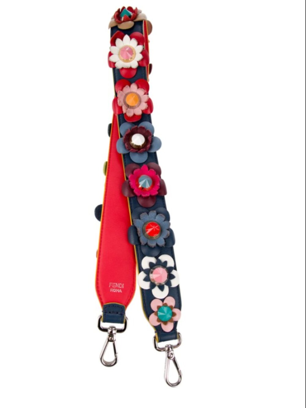 Till 5/3! FENDI STRAP YOU FLOWER shoulder strap with flower motif in multicolor